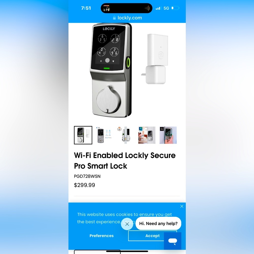 Lockly secure pro, brand new, never used